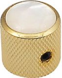 Boston KG-236 Gouden Dome Knoop met Parelmoer Inleg 18x18mm