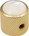 Boston KG-236 Gouden Dome Knoop met Parelmoer Inleg 18x18mm
