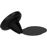 cartrend Smartphonehouder voor ventilatielamellen, met sterke magneet en 2 metalen plaatjes voor een goede grip, zwart, universeel passend
