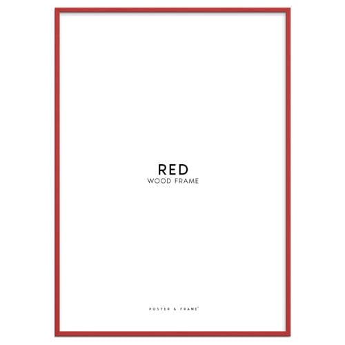 Poster & Frame houten lijst rood acryl (30 x 40 cm)