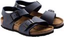 Birkenstock New York Sandalen Kids Navy Leer Gesp Platte Sandalen