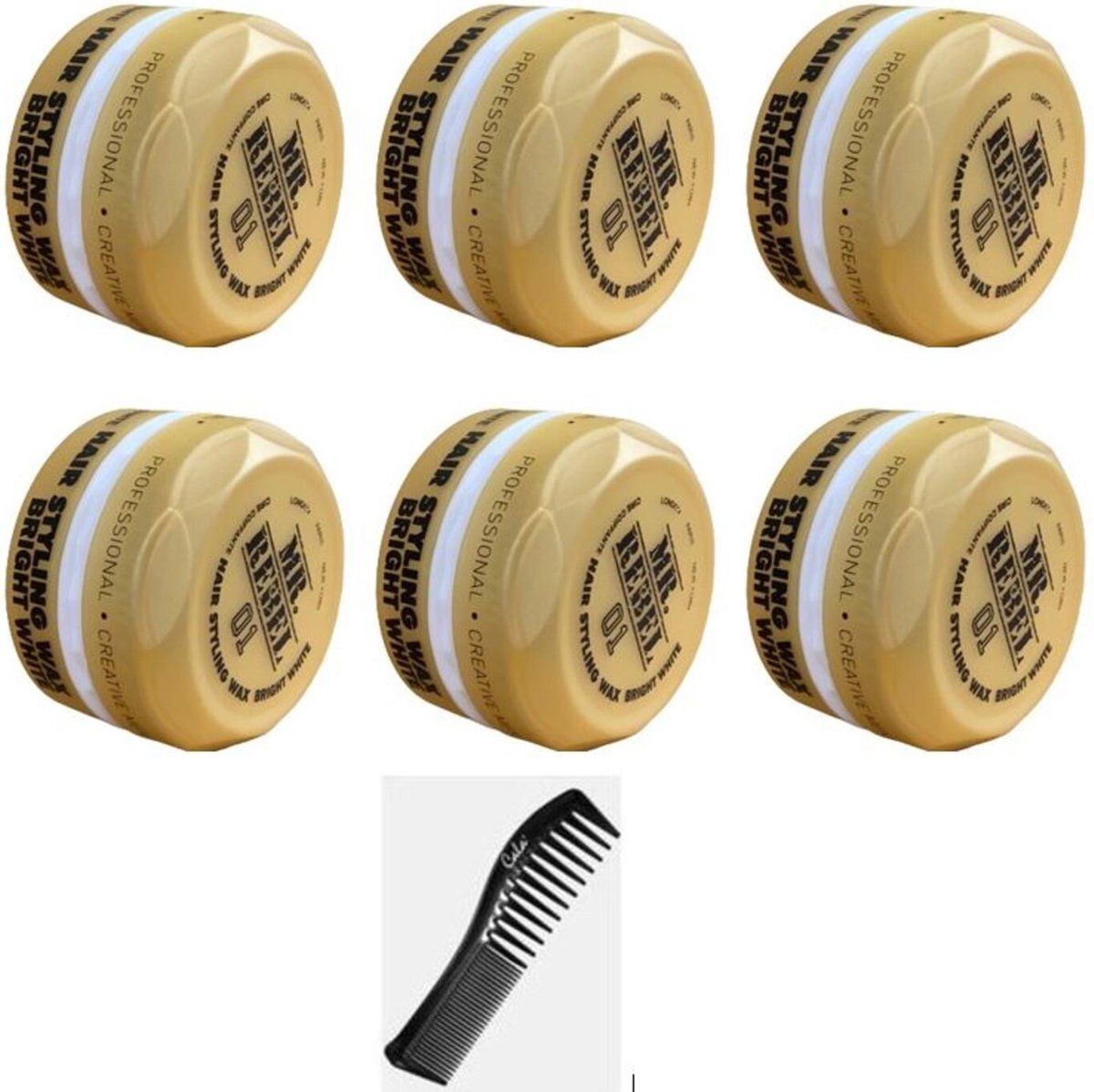 Mr. Rebel 01 HAIR WAX STYLING BRIGHT WHITE - 6 STUKS - 9503145689334
