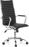 HJH Office Vemona 20 PU Bureaustoel Kunstleer Zwart/Chroom