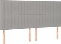 vidaXL Hoofdbord Lichtgrijs Stof 180x5x118/128 cm