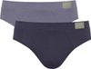 Sloggi Men GO Natural Brief - heren slip (2-pack) - licht- en donkerblauw