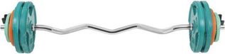 Gorilla Sports EZ-curlset 35 kg Halters met Gewichten - Gripper Gietijzer - Rubber Coating - Schroefsluiting - 30 mm