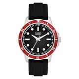 s.Oliver herenhorloge - Rond - zilver - 42 mm - Uhr van metaal met kwartswerk aan siliconen band met Dornschließe - analoog horloge - 5 ATM waterdicht - krasbestendig