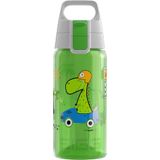 Sigg Viva One Dino Race drinkfles voor kinderen, speciale editie, geschikt voor koolzuurhoudende dranken, lekvrij, vaatwasmachinebestendig, BPA-vrij, sport en school, blauw, 0,5 l