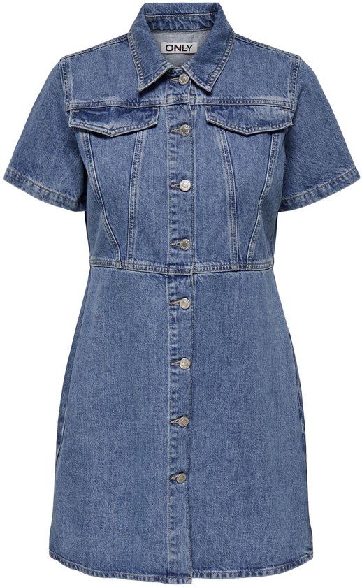 ONLY Denim jurk ONLMALIA Korte jurk Medium Blue Denim