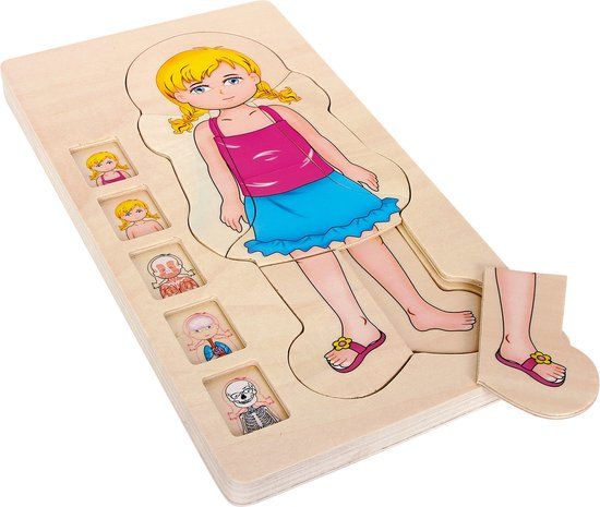SFC Toys Houten puzzel meisje - 29 stukken - Kinderpuzzel 3 jaar