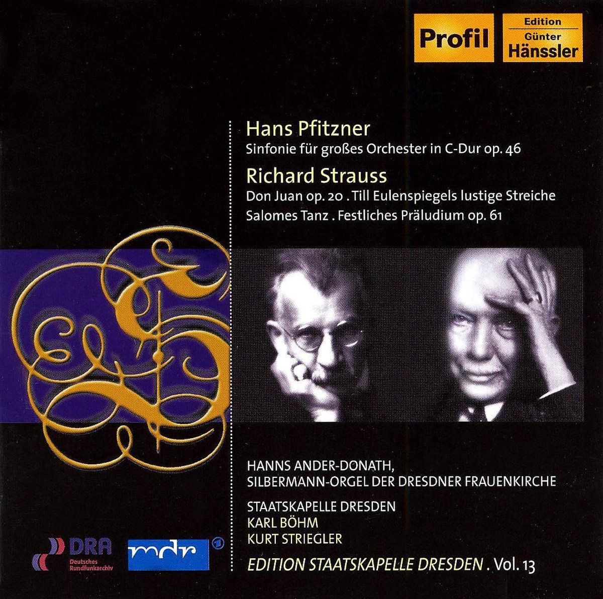OUTHERE Pfitzner: Symph. In C, Strauss: Don Juan, ... - Muziek