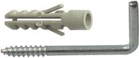 AMIG Schroefduimen met muurplug - 6x - verzinkt staal - 30 mm - zilver