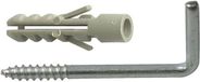 AMIG Schroefduimen met muurplug - 6x - verzinkt staal - 30 mm - zilver