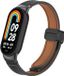 Strap-it Leren bandje met magnetische D-buckle sluiting - Geschikt voor Xiaomi Mi Smart Band 8 / Band 9 (zwart)