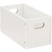 5five Opbergmand/kastmand van hout - wit - 7 Liter - 31 x 15 x 15 cm