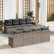 Maison Exclusive - Set de 9 coussins de banc de jardin, gris, en polyrotin