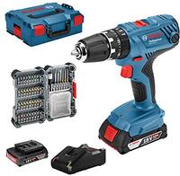 Bosch Professional 18V System Accuschroefklopboormachine Gsb 18V-21 (Incl. 2X 2,0 Ah Accu, 40-Delige Accessoireset, In L-Boxx)