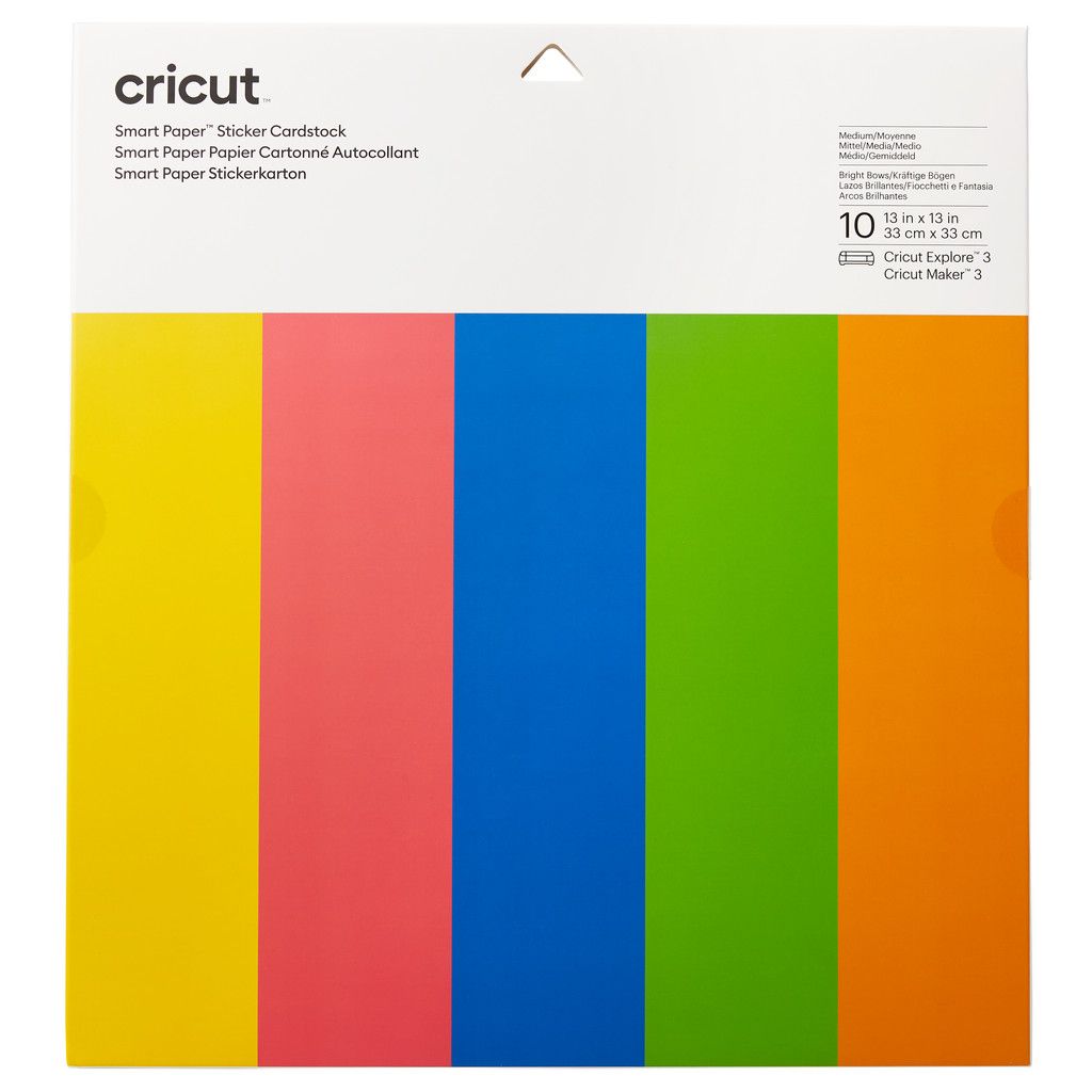 Cricut Smart Sticker Cardstock 33x33 5 Colors