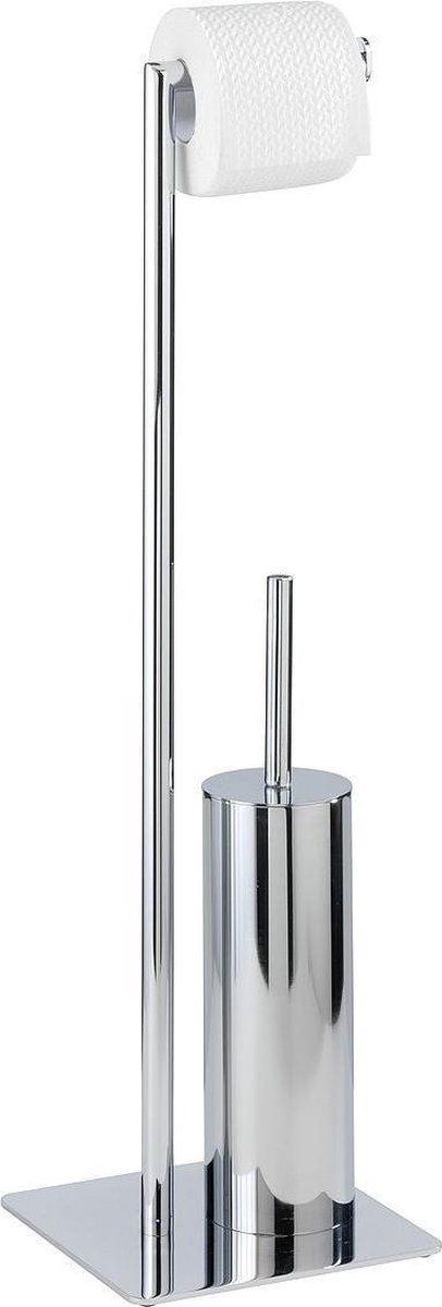 WENKO Toiletborstel- En Rolhouder 20 X 71,5 Cm Staal Chroom