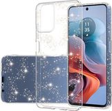 Techsuit Sparkle Skin Glitter Back Cover hoesje voor Motorola Moto G34 - Transparant