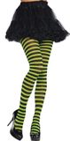 Generik Panty groen zwart gestreept dames