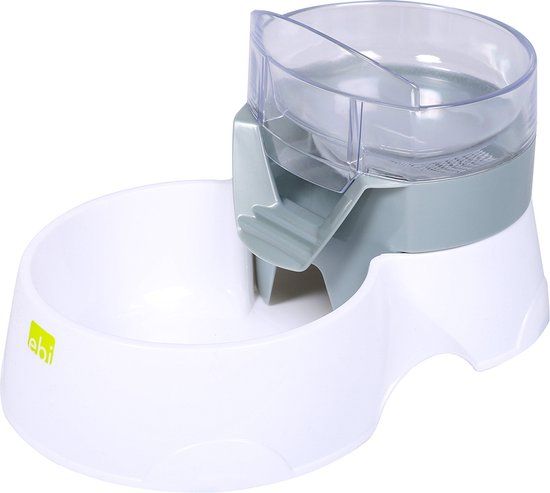 Ebi Water-/voerbak automatisch 2-in-1 28x19x17 cm grijs en wit