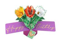 Gelukkige Gerberas POP239 3D pop-up verjaardagskaart