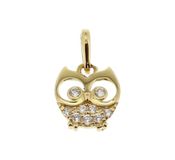 The Jewelry Collection Hanger Uil Zirkonia - Geelgoud