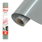 Siser EcoStretch grijs, 30 cm x 0,5 m, transferfolie om op te strijken, vinyl voor het personaliseren van sportkleding, knutselmateriaal, eenvoudig te snijden.