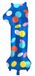 Folat Folieballon Cijfer 1 Colorful Dots - 86 cm