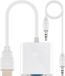 Goobay HDMI (m) naar VGA (v) Adapter - Full HD 60Hz - Met 0,15 meter 3,5mm Stereo Jack kabel - Wit