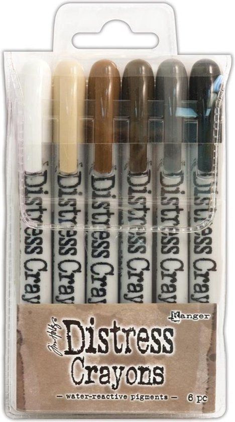 Ranger Tim Holtz Distress Crayons - Set of 6 Neutral/Earth Tones