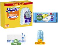 Swiffer Duster Trap & Lock- 23 navullingen & Vochtige Vloerdoekjes - 3 navullingen