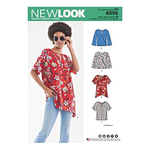 New Look Women's Keyhole Shirt Sewing Pattern - White Paper