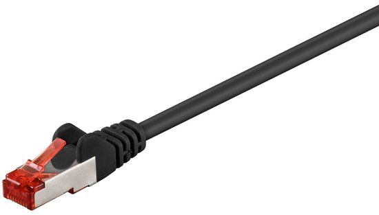 Goobay CAT 6 netwerkkabel, S/FTP (PiMF), Zwart