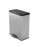 CURVER DECO BIN Vuilnisemmer, kunststof, zilver metallic, 65 l