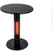 Monti HeatLine Pulse Black - Elektrische terrastafel met heater - 1500W - Tuintafel - Tafelblad Ø60 cm