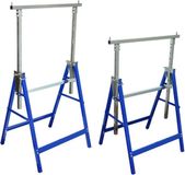 vidaXL Schragen - 2 stuks - Verstelbaar - Blauw - Metaal/Staal - 150 kg