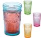 Merkloos Relaxdays Drinkglazen - Set van 4 - 360 ml - Vintage - Vaatwasserbestendig - Gekleurd