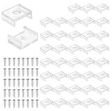 Clips pour bandeaux LED, 60 pièces, transparent, adapté aux bandeaux LED de 15 mm de large