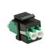 Roline Keystone LWL-Adapter LC/LC Duplex, Single Mode, OS2, APC