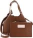 COCCINELLE Sac à main en cuir sac bandoulière C-Easy Crossbody Bag Cognac 2 brun