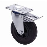 Twin-lex 123-banden, remschijf, diameter 125 mm, rubber, zwart