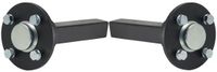 Parnells Hub & Stub-assen voor quad- en ATV-aanhangwagens, 4 bouten, 100 mm PCD, 35 x 35 mm, 750 kg (set van 2)