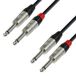 Adam Hall 4-sterren audiokabel 6,3 mm stereo jack naar 2x 6,3 mm mono-aansluiting, lengte 3 m