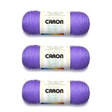 Caron Simply Soft Grape Brites Garen - 3 Pack van 170g/6oz - Acryl - 4 Medium (Worsted) - 300 Yards - Breien/haken