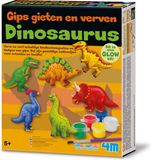 4M Knutselen - Giet En Verf - Dinosaurus - Creatief Speelgoed - Glow In The Dark - 5 Jaar