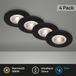 Briloner Kulana - Set van 12 LED Inbouwspots - badkamerverlichting - Ø9 cm - IP44 - 4.9 W - 480 Lm - 3.000 K - zwart