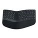 Matias FK413PCD-DE Clavier ergonomique rechargeable sans fil allemand, QWERTZ noir ergonomique