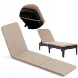 Bazkar Jaipur Coussin de lit de jardin 190 x 60 cm Beige